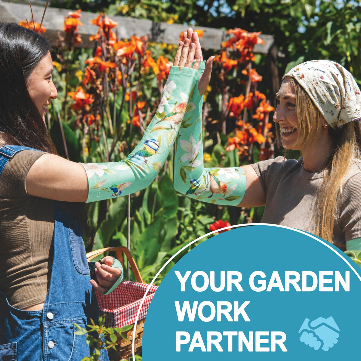 Gardening Sleeves (XX-Large / Mint Floral Garden)