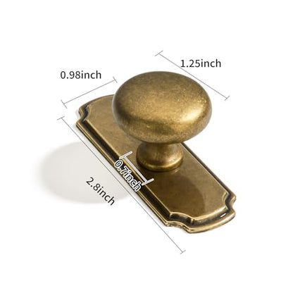 10 Pack Champagne Bronze Cabinet Knobs and Backplates