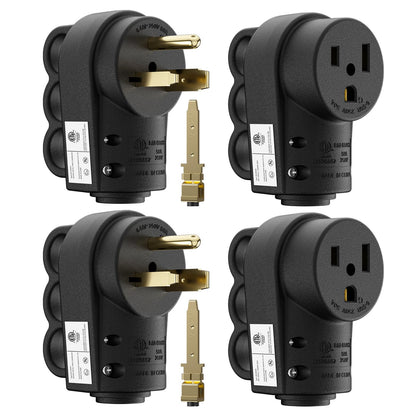 2 Set ETL Listed NEMA 6 (Black)