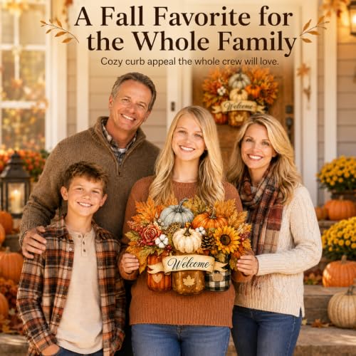 Fall Door Decor Wooden Welcome Sign