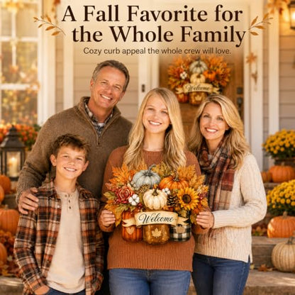 Fall Door Decor Wooden Welcome Sign