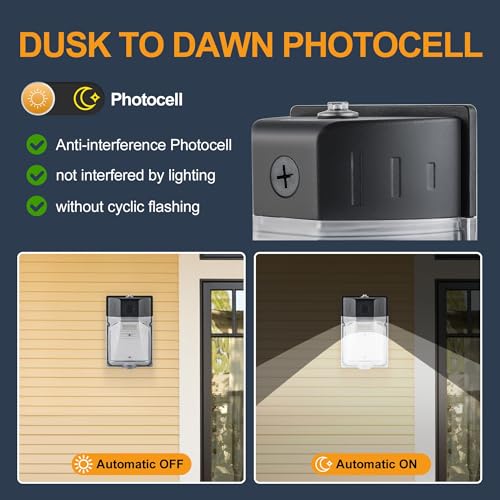 30W LED Wall Pack Light with Photocell 8Pack