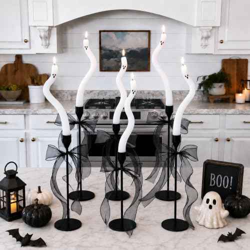 Halloween Decorations Indoor (Ghost Candles-6pcs)