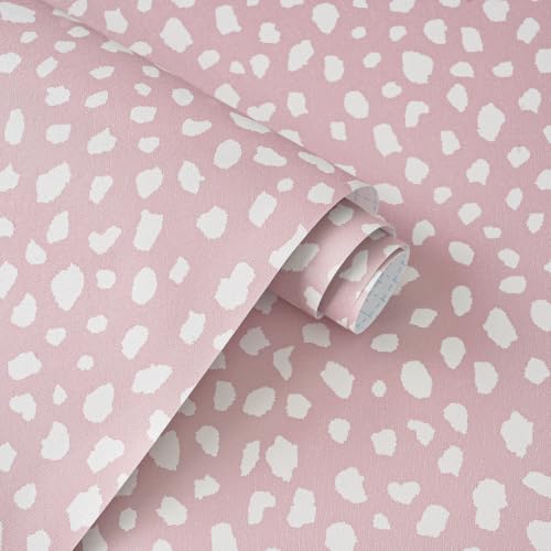 YT-XZ-04-Polka Dot Peel and Stick Wallpaper Black Pink Green Lepard Print