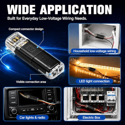 50 Pcs Double Wire Plug in Connector