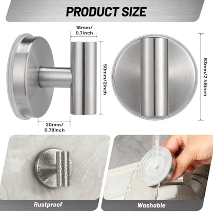 Stainless Steel Suction Cup Hooks for Shower