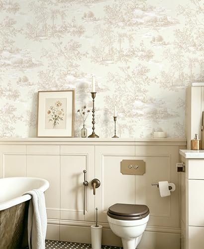Peel and Stick Wallpaper Vintage Neutral Wallpaper Waterproof