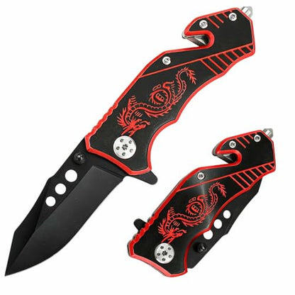 3.5" Aluminum Handle with Dragon Engraving