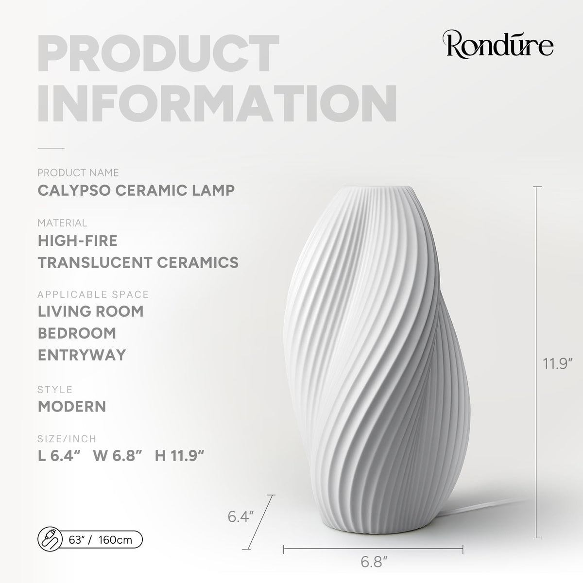 Modern Ceramic Decorative Table Lamp Living Room Bedroom Bedside