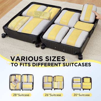 Compression Packing Cubes Garment Bags (Yellow)