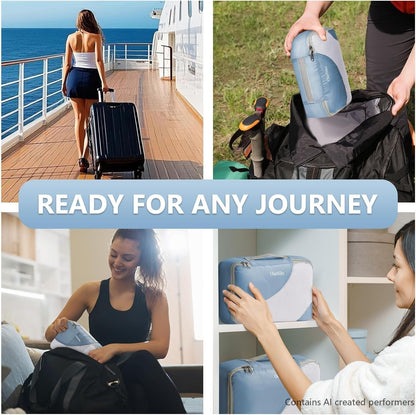 Packing Cubes for Travel (07 Light Blue)