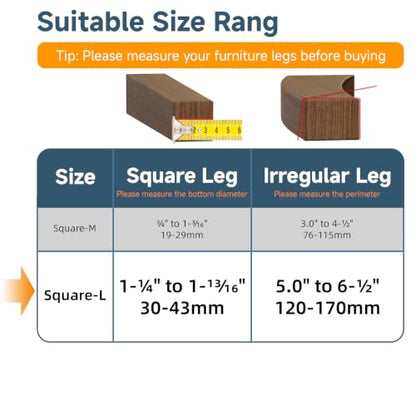 Chair Leg Floor Protectors for Hardwood Floors and Tile Floors Upgraded Arc