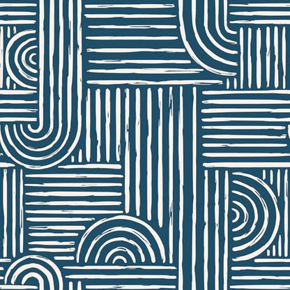 Geometric Peel and Stick Wallpaper Modern Mid Century Geometric Abstract Wall Paper