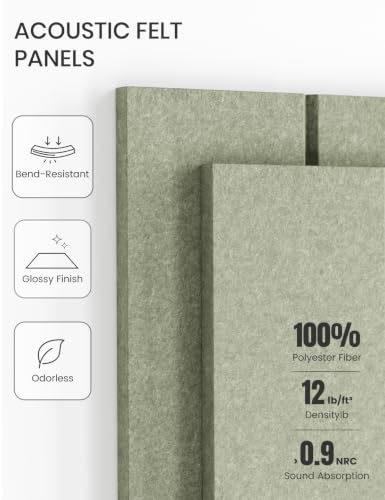 48" x 36" Large Felt Bulletin Board (Sage / Bold-stripe 12-pack)