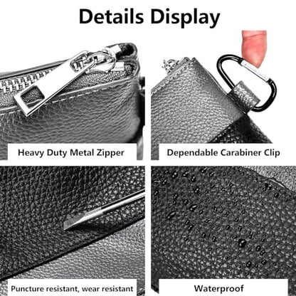 Leather Tool Bag Zipper Pouch