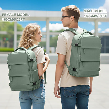 Travel Backpack For Women Men (Olive Green / 25 liters)