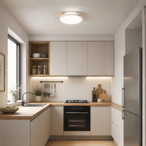 Modern Wood Dimmable Ceiling Light