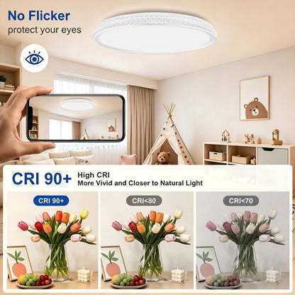 15 Inch LED Flush Mount Ceiling Light (White / 15 Inch)