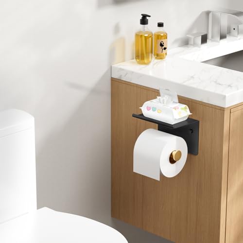Toilet Paper Holder with Shelf