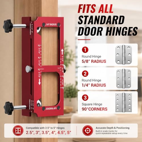 Door Hinge Jig Kit with Lock Installation