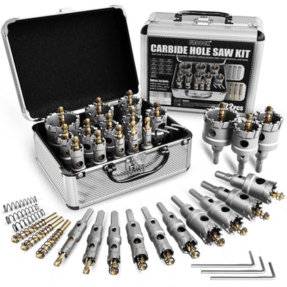 22PCS Carbide Hole Saw Kit for Metal (22PCS(1/2" - 2-1/8"))