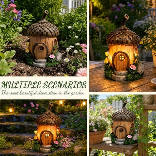 Fairy Garden House with Solar Light