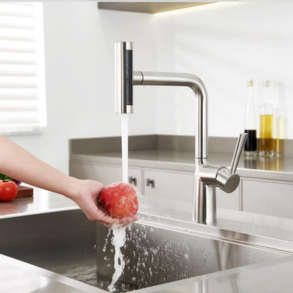 Waterfall Kitchen Faucets with Pull Down Sprayer (Waterfall / W-Stainless Steel)
