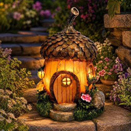 Fairy Garden House with Solar Light