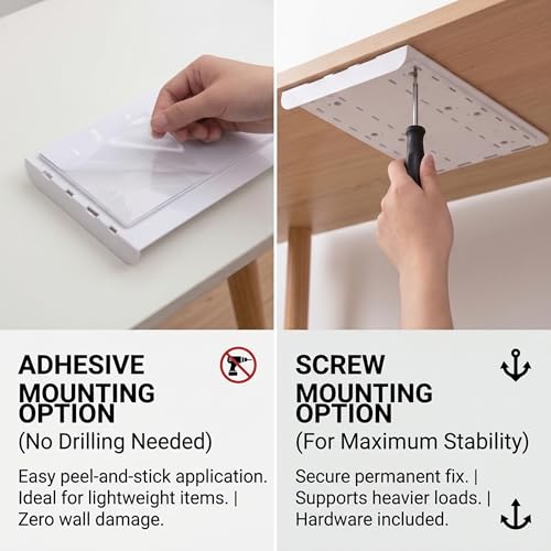 concealed desk drawer undermount storage self