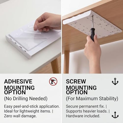 concealed desk drawer undermount storage self