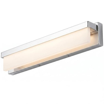 LED Bathroom Vanity Light Fixture Over Mirror Modern Rectangle Metal Lighting Bar 4000K Daylight Wall Sconce