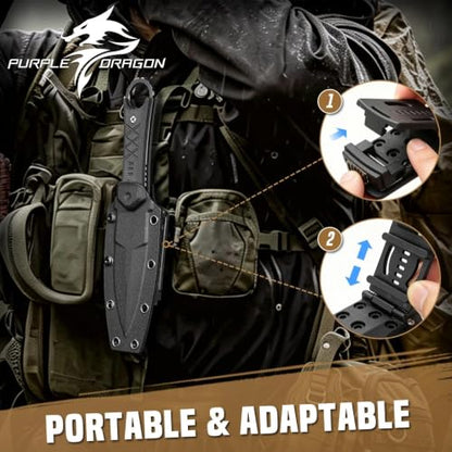 D2 Steel Tactical Fixed Blade Knife