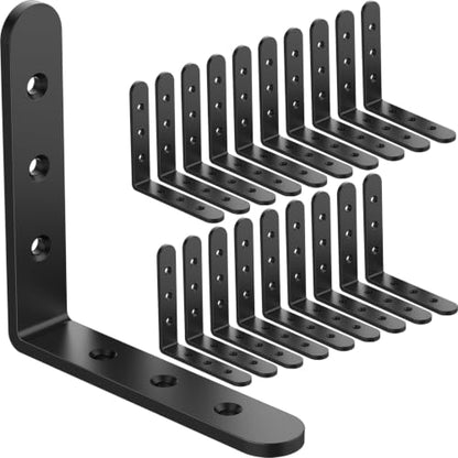 20 PCS L Corner Heavy Duty Shelf Brackets 4 x 4 Inch