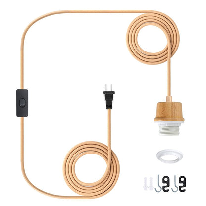 Plug in Pendant Light Cord (WeavedPlug-15FT)