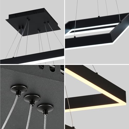 Modern Square LED Chandelier