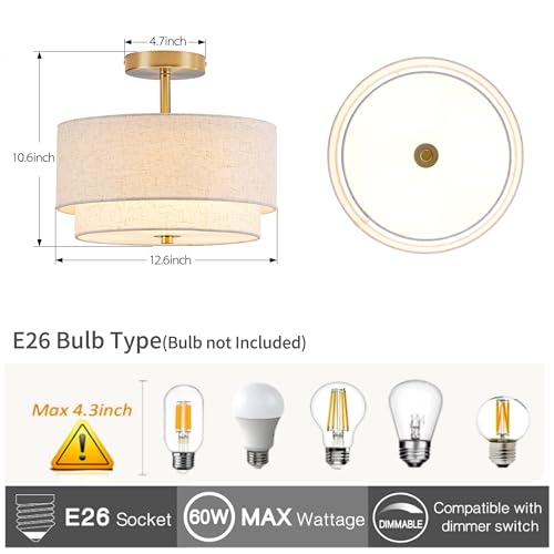 Semi Flush Mount Ceiling Light