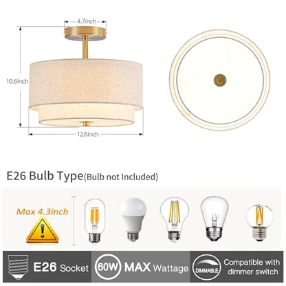 Semi Flush Mount Ceiling Light