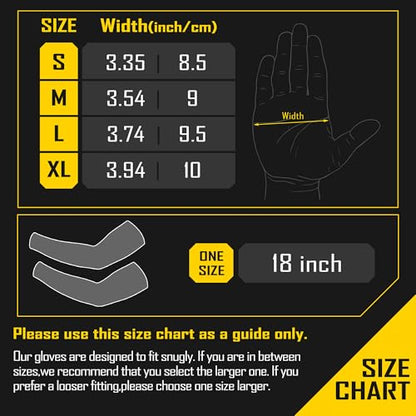 A5 Cut Resistant Touchscreen Work Gloves and Adjustable Arm Sleeves