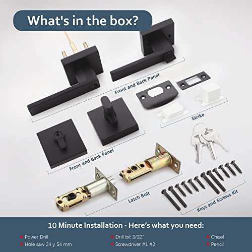 Deadbolt and Door Handle Set