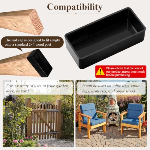 2x4s Wood Post End Cap