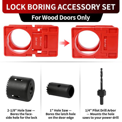 Door Hinge Lock & Latch Installation Kit