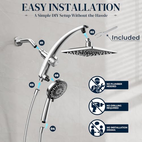 Rain Shower Head with Handheld