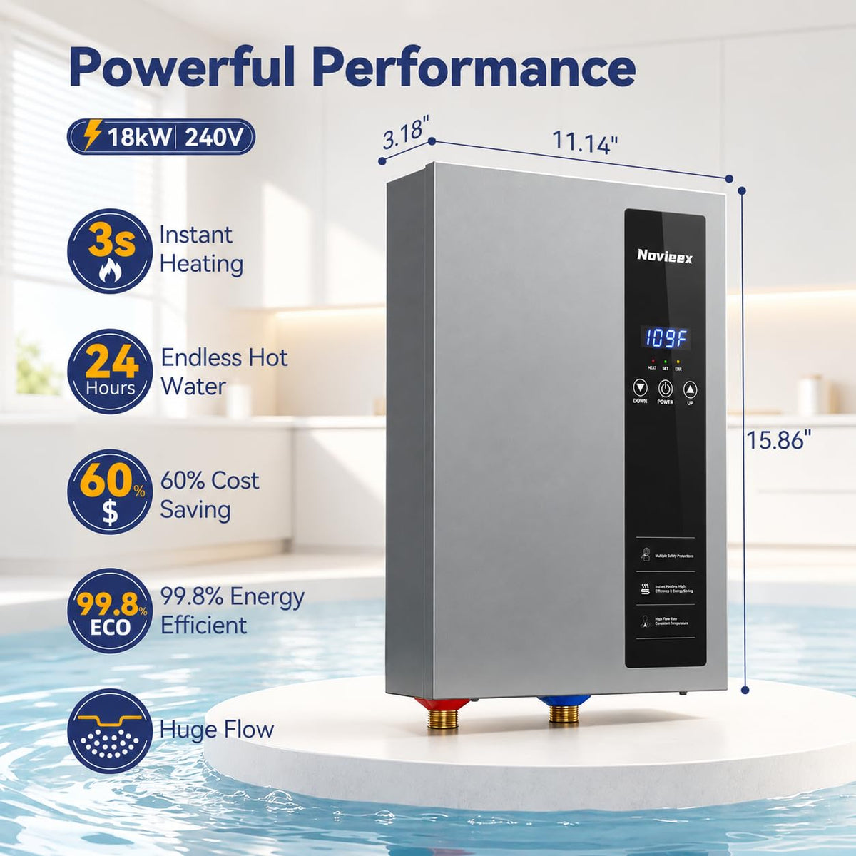 18kW Tankless Water Heater Electric