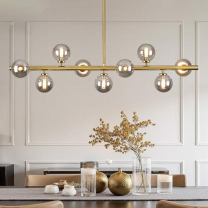 Glass Globe Sputnik Chandelier Mid Century Modern