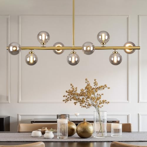 Glass Globe Sputnik Chandelier Mid Century Modern