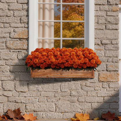 Artificial Fall Mums (Orange-12 Bundles)