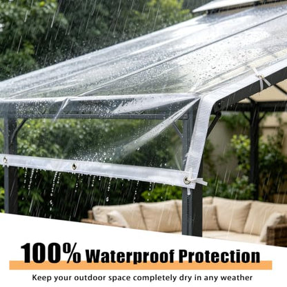 Clear Tarps Heavy Duty Waterproof Vinyl Patio Tarp