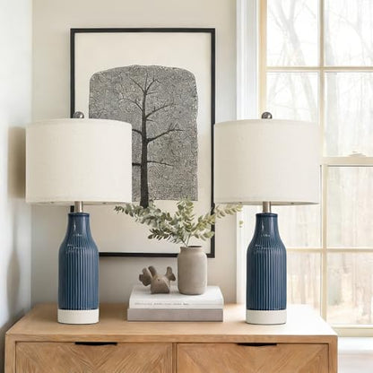 Ceramic Bedside Lamps Set of 2
