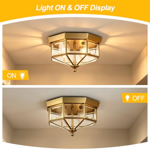 Farmhouse Style Square Flush Mount Ceiling Light