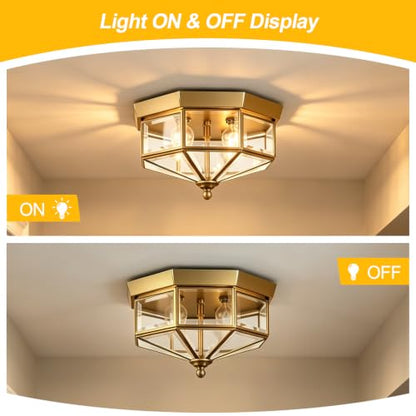 Farmhouse Style Square Flush Mount Ceiling Light